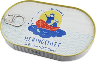 Produktbild von MSC-e Heringfilets in -Senf-Dill-Sauce 200 g (120 g) – HEIN und GRAETJE
