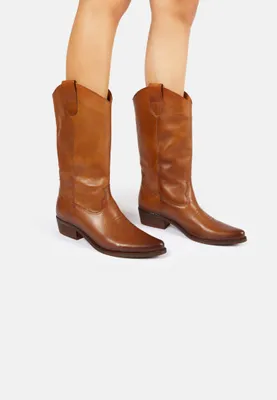 Produktbild von FELMINI Leder Cowboystiefel mit hohem Schaft bis zur mittleren Wade und bequemer Passform