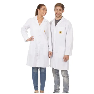 Zdjęcie produktu dla Płaszcz roboczy Warmbier ESD AM-160, rozmiar L, kolor niebieski 2630.AM160.L