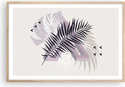 Produktbild von Gerahmtes Poster - Rahmen in heller Eiche - Grafiken Blatt Buntstift - 91,5x61 cm - Wand Bild - Wanddeko - Wandbilder - Kunstposter - Wandposter - Bilderrahmen - Bilder - Kunstdruck - P2NAA91x61-4455