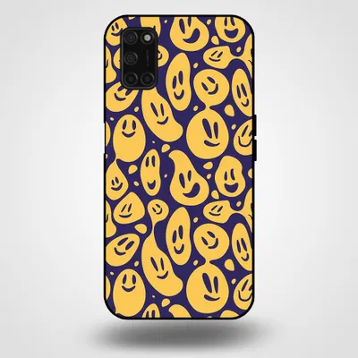 Zdjęcie produktu dla Smartphonica Etui na telefon do OPPO A52 / A72 4G / A92 z nadrukiem emotikonów - Etui na tył z TPU z motywem emoji - fioletowo-żółte