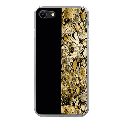 Produktbild von MuchoWow® Handyhülle Schutzhülle Hülle für iPhone 8 Schlange - Gold - Luxus Silikon Softcase Handy Hülle - Schutzhaube