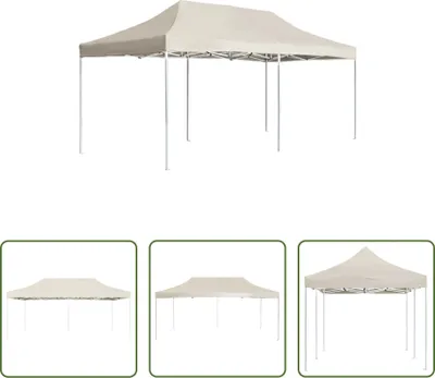 Produktbild von The Living Store Profi-Partyzelt Faltbar Aluminium 6x3 m Creme