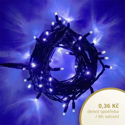 Obrázek produktu pro LED světelný řetěz 20 m, modrá, 120 diod, IP67