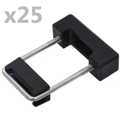 Zdjęcie produktu dla Vidaxl U-Connection mit Kunststoff do słupków HEK 25 zestawów 60x40 mm