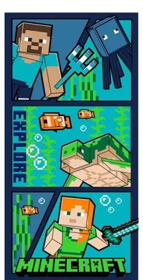 Produktbild von Minecraft – Explore – Strandtuch 70 × 140 cm