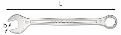 Produktbild von Usag U02850721 Kombinationsschlüssel mit 26-mm-Polygonmaul Länge 285 mm