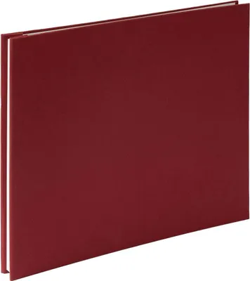 Image de Album à vis en lin HNFD, rouge, 38 x 31 cm, 40 pages