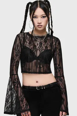 Produktbild von Killstar Bluse Damen Cathedral Gardens - Cathedra Top (Black) schwarz S