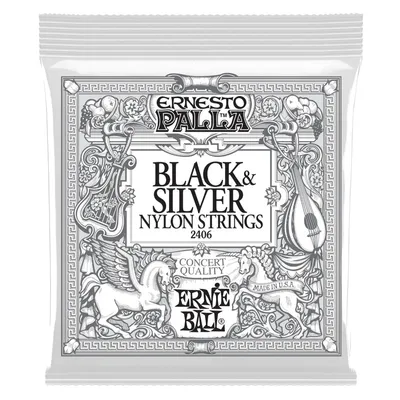 Produktbild von Ernie Ball Ernesto Palla Nylon Klassiksaiten Schwarz & Silber (2406)