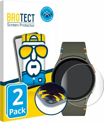 Produktbild von 2x BROTECT Fullscreen Schutzfolie für Samsung Galaxy Watch 6 / 7 / 8 (40 mm) Displayschutz Folie Fullcover Klar Transparent