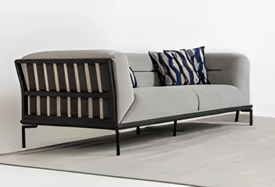 Immagine prodotto di Esclusivo salotto grigio a 3 posti con sedute imbottite di design