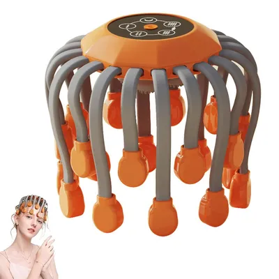 Produktbild von Kopfmassagegerät,Kopfmassage Spinne,20 Massageköpfe,5 Modi,3 Intensitätsstufen,Einstellbarer Kopfumfang