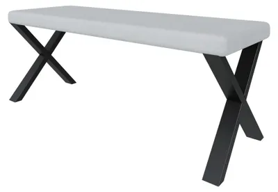 Produktbild von Bank Akiko Metal X -128x44-Soft17-Kunstleder|Bänkchen|Eckbankgruppe für Ihrem Esszimmer|Küche|modern|Sitzecke|Essecke