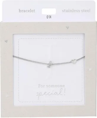 Produktbild von Depesche Armband Heart of Gold silberfarben mit Buchstabe J und Kristall