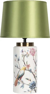 Obrázek produktu pro Stolní lampa Clayre & Eef Ø 28x50 cm E27/max 1x60W Zelení keramičtí ptáci