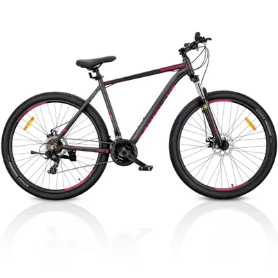 Immagine prodotto di Mountain bike MTB 29 pollici, KENDA, Shimano, alluminio, leggera, 21 marce, sospensioni, freni a disco, telaio L 21 pollici, Tatra Bikes Overland, nero opaco