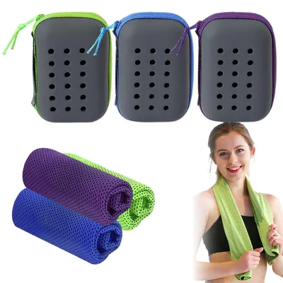 Productafbeelding van Set van 3 Koeltowels met Draagbare Silicone Covers