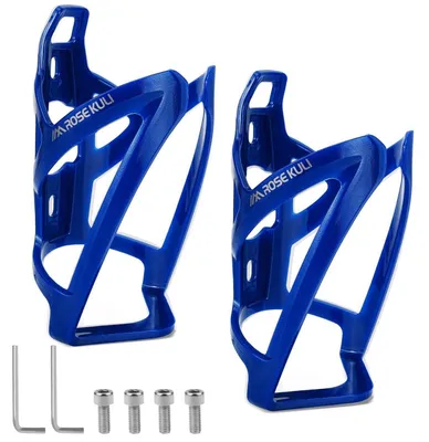 Immagine prodotto di Portabottiglie per bicicletta, confezione da 2. Portabevande per mountain bike e bici da corsa, colore blu