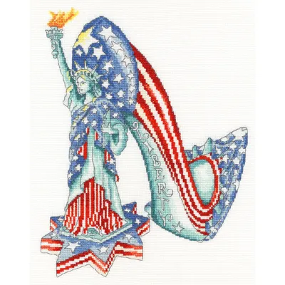 Image de Kit de broderie point de croix "Liberty", Bothy Threads, référence XSK12, dimensions : 23 x 29 cm