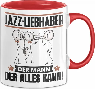 Produktbild von Jazz-Liebhaber Tasse Geschenk für Jazz-Liebhaber Der Mann Der Alles Kann Geschenkidee zum Geburtstag (Rot)