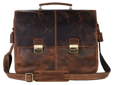 Immagine prodotto di GREENBURRY borsa da ufficio laptop bag con scomparto per laptop Vintage Business Bag Brown marrone