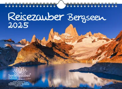 Produktbild von Reisezauber Bergseen DIN A4 Kalender für 2025 Urlaub Bergseen Gipfel und Berge - Seelenzauber