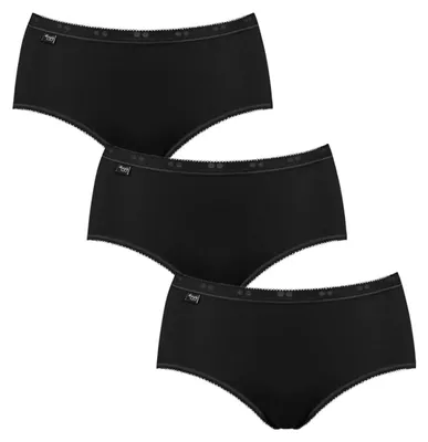 Produktbild von Sloggi Damen Unterhose Basic+ Midi , 3-Pack, 40, Schwarz