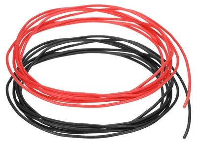 Obrázok produktu pre 2 kusy silikónového kábla, 30 AWG, 3 metre, elektrický kábel, 600 V, 200 °C