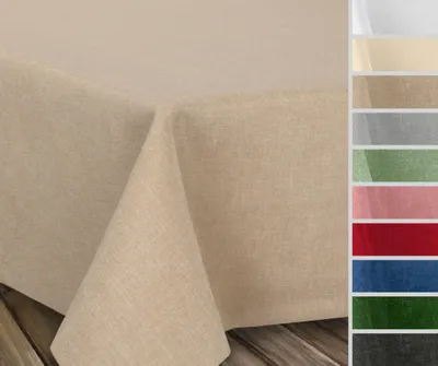 Produktbild von Fleckenabweisende bügelfreie Tischdecke mit Lotuseffekt, Leinenoptik, Farbe und Größe wählbar,Sand