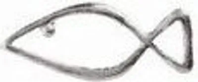 Produktbild von Verzierornament "Fische" Silber 10 x Ø 30 mm, 2 Stück