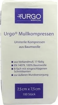 Zdjęcie produktu dla Urgo kompresy z gazy 7,5x7,5 cm niesterylne 100 szt