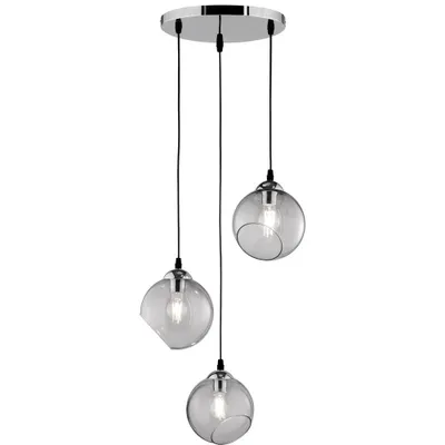 Immagine prodotto di Lampadario CLOONEY argento-trasparente 3xE27x42W vetro, dimensioni: 150x35x35 cm, IP20, RL