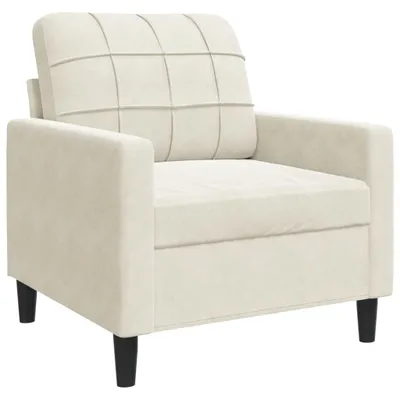 Image de Fauteuil Crème 60 cm Velours