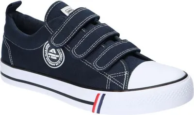 Produktbild von AMERICAN CLUB LH58 Original Herren Sneaker mit Klettverschluss, Sneaker mit Klettverschluss, luftig, Canvas-Sneaker, Marineblaue 46