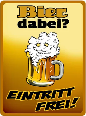Produktbild von vianmo Holzschild 40x30 cm Alkohol Bier dabei Eintritt frei