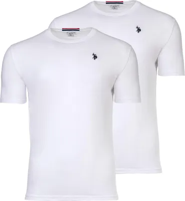 Produktbild von U.S. POLO ASSN. Herren T-Shirt 2er Pack - Rundhals, Logo-Stickerei, Baumwolle Weiß M