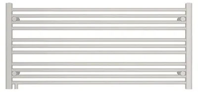 Produktbild von Badheizkörper Weiß 1200 x 550 mm – Handtuchheizkörper Austausch-Heizkörper mit Seitenanschluss 50 mm, 576 Watt, ohne Heizstab