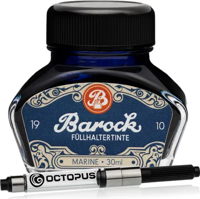 Produktbild von Barock 1910 Marine, Schreibtinte für Füllhalter mit Konverter, 30 ml
