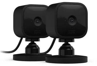 Zdjęcie produktu dla Kamery Amazon Blink Mini 2, czarne wideo HD 1080p, noktowizor, Alexa