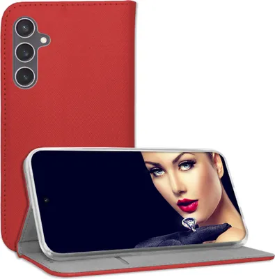 Produktbild von Bookstyle Schutzhülle Klapphülle Schutztasche Etui Cover für Samsung Galaxy S23 FE (6.4'') - Rot
