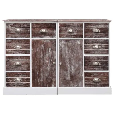 Immagine prodotto di vidaXL Credenza con 10 cassetti marrone 113x30x79 cm legno