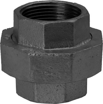 Produktbild von Hermann Schmidt Temperguss Verschraubung DN 25, 1" konisch dichtend, Innengewinde, schwarz