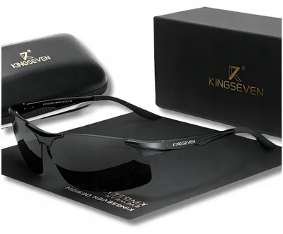 Produktbild von KINGSEVEN Herren Sonnenbrille Polarisation UV400 Set Etui Silber