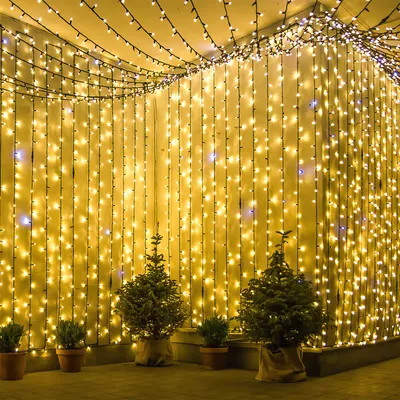 Produktbild von Jayseuw 20M 200 LED Lichterkette 8 Lichtmodi Party Garten Beleuchtung Innen Weihnachten Hochzeit Deko Warmweiß