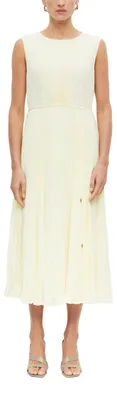 Produktbild von s.Oliver Damen Kleid – Plissee, Bindegürtel, ärmellos