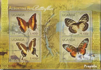Produktbild von Briefmarken Uganda 2012 Mi 2770-2773 Kleinbogen (kompl.Ausg.) postfrisch Schmetterlinge