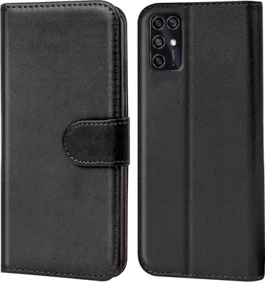 Produktbild von Conie Klapp Tasche für ZTE Blade V2020 Smart Kartenfach Rundumschutz Hülle in Schwarz