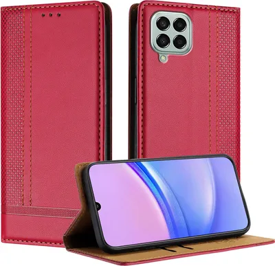 Obrázek produktu pro Pouzdro pro Samsung Galaxy M33 5G kožené flipové pouzdro s funkcí stojánku červené