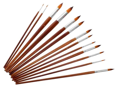 Produktbild von 13-teiliges Nylon-Pinselset für Kunststudenten für Wasserfarben und Ölmalerei mit strapazierfähigem Nylonhaar und ergonomischem Griff